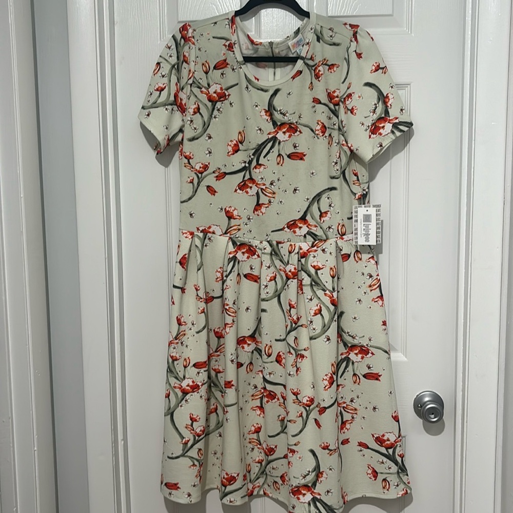 Lularoe pale Green Flower dress